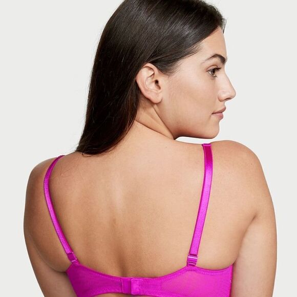 Victorias Secret Very Sexy Bombshell Add-2-Cups Lace Shimmer Push Up bra fuchsia - Picture 6 of 6